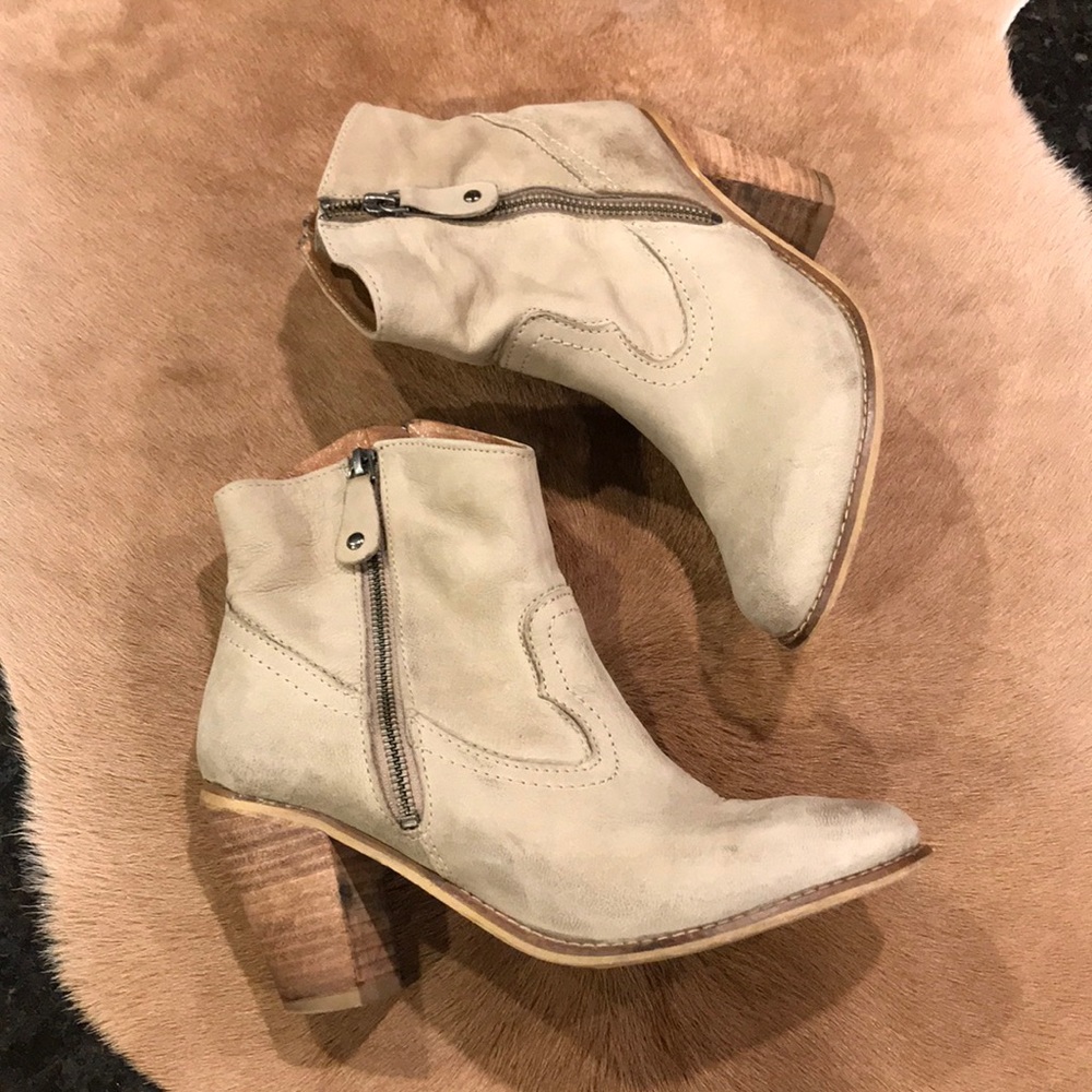 Rebels Double Zip Ankle Bootie Leather Sz 8